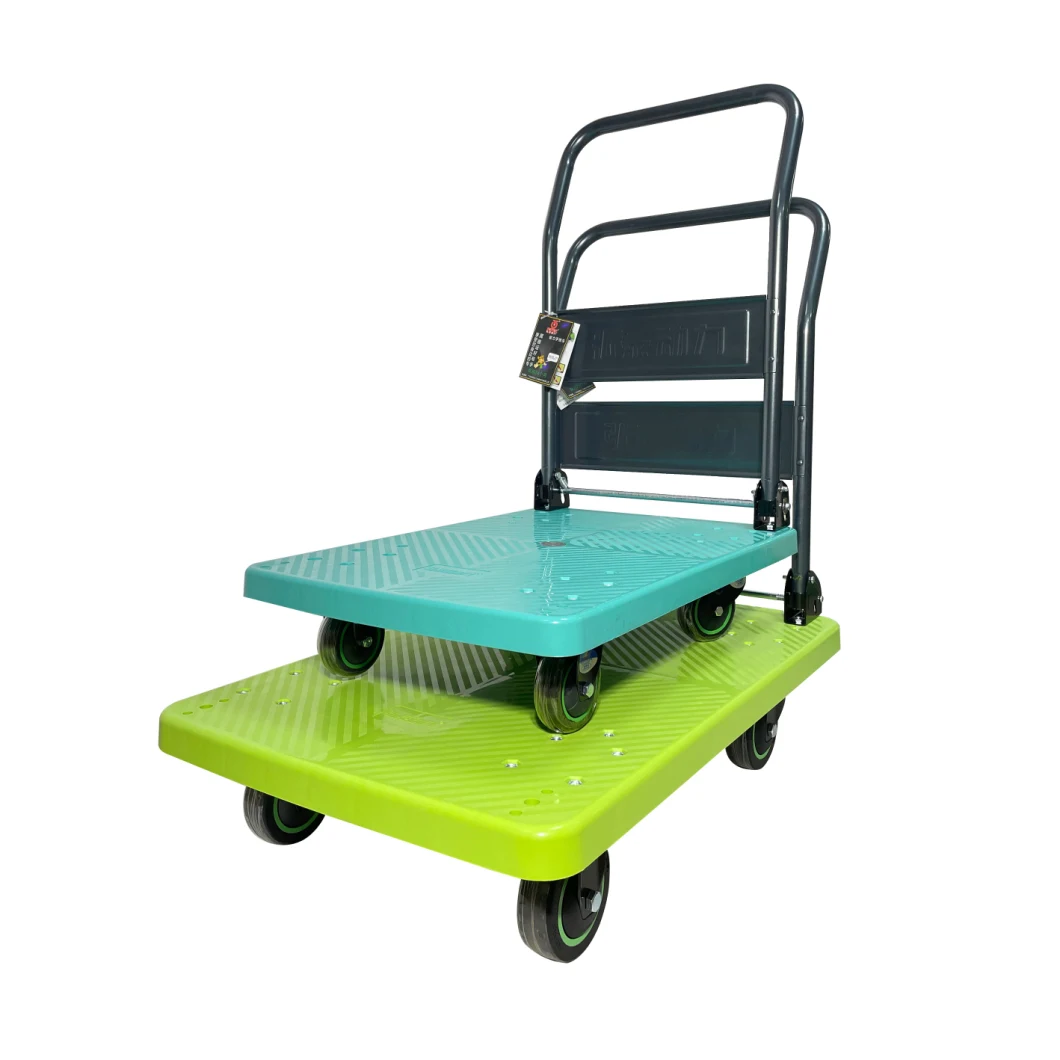 200/600kgs Folding Metal Hand Cart Heavy Duty Steel Platform Hand Truck Metal Trolley 500kgs Foldable Hand Cart