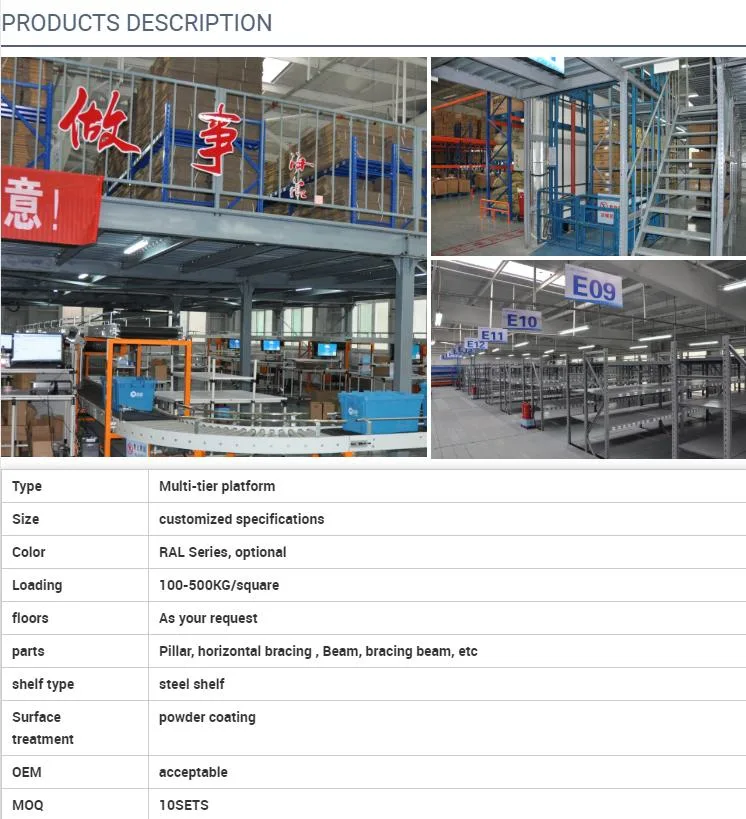 Heavy Duty Steel Mezzanine Racking Floor