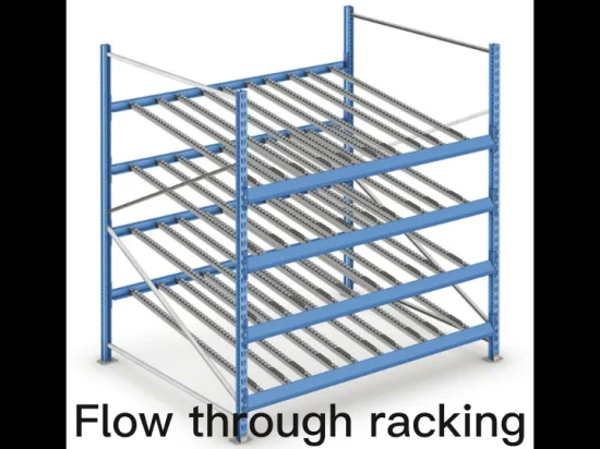 Rack de flux de carton sélectif avec matériau en acier Q235 pour le stockage en entrepôt.