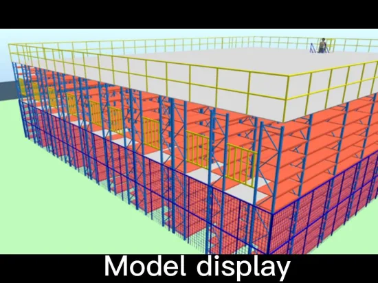 Jise La plus récente mezzanine à structure métallique avec support à palettes pour le stockage de produits industriels.